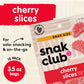Snak Club Cherry Slices Gummy Candy, Fruit Flavored Candy Gummies, Soft and Chewy, Fat-Free and Gluten-Free Snacks, 3.5 oz Snack