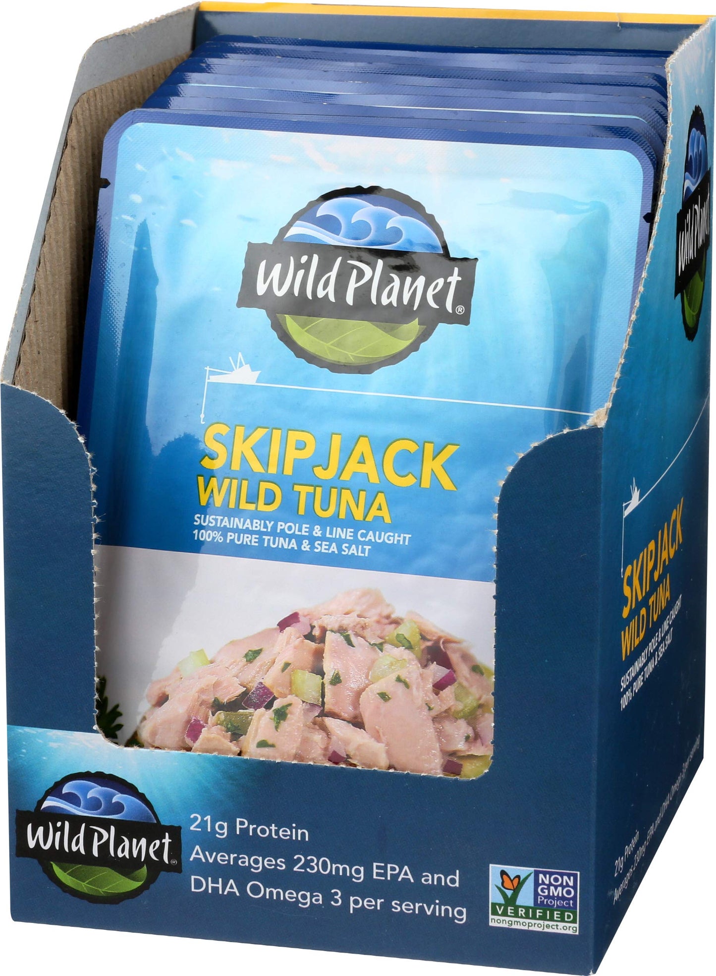 Wild Planet Skipjack Wild Tuna Sea Salt Pouch Keto And Paleo 3Rd Party Mercury Tested 3 Ounce (Pack Of 12)