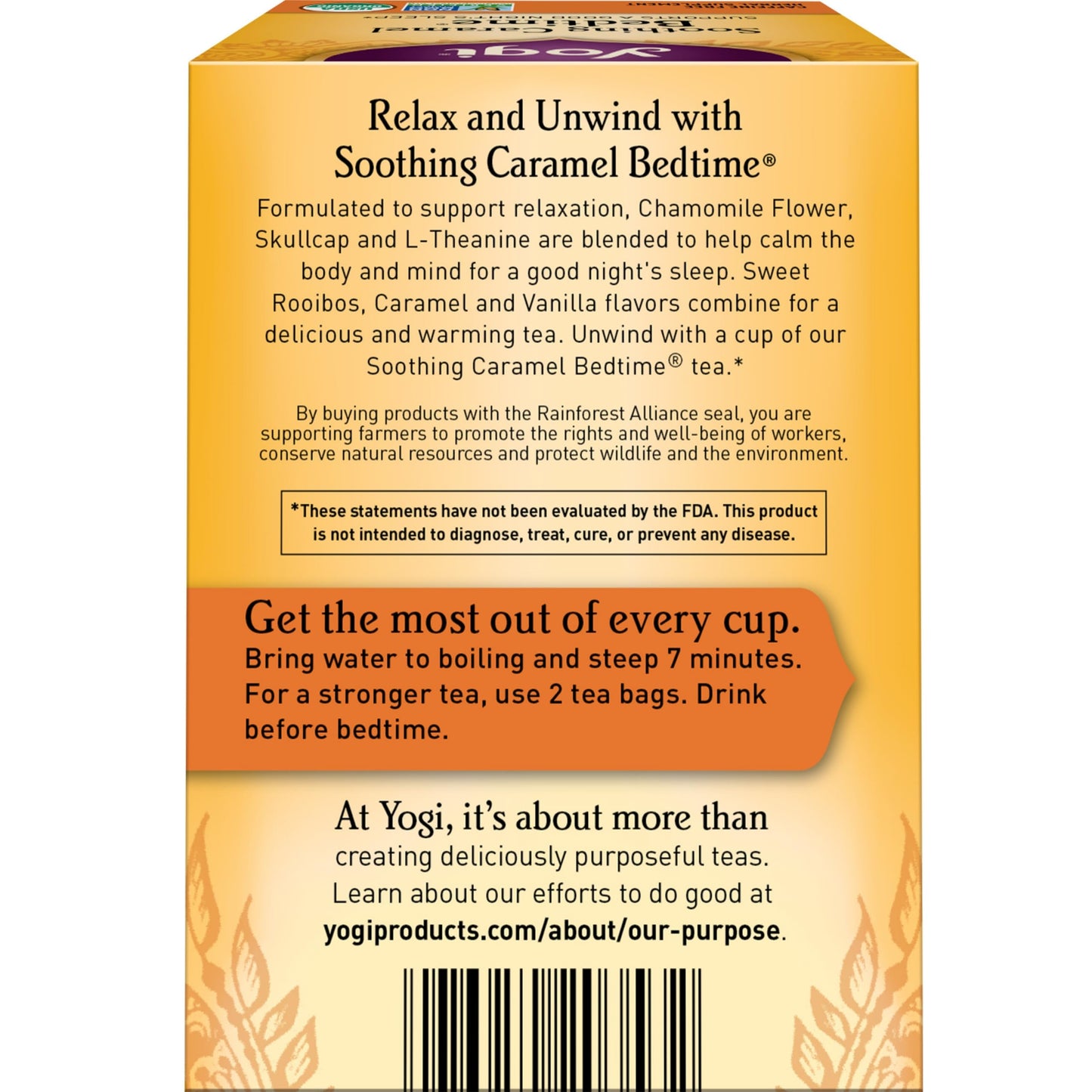 Yogi Tea Soothing Caramel Bedtime Tea - 16 Tea Bags Per Pack (6 Packs) - Calming Sleep Tea - Supports Good Sleep - Includes Cham