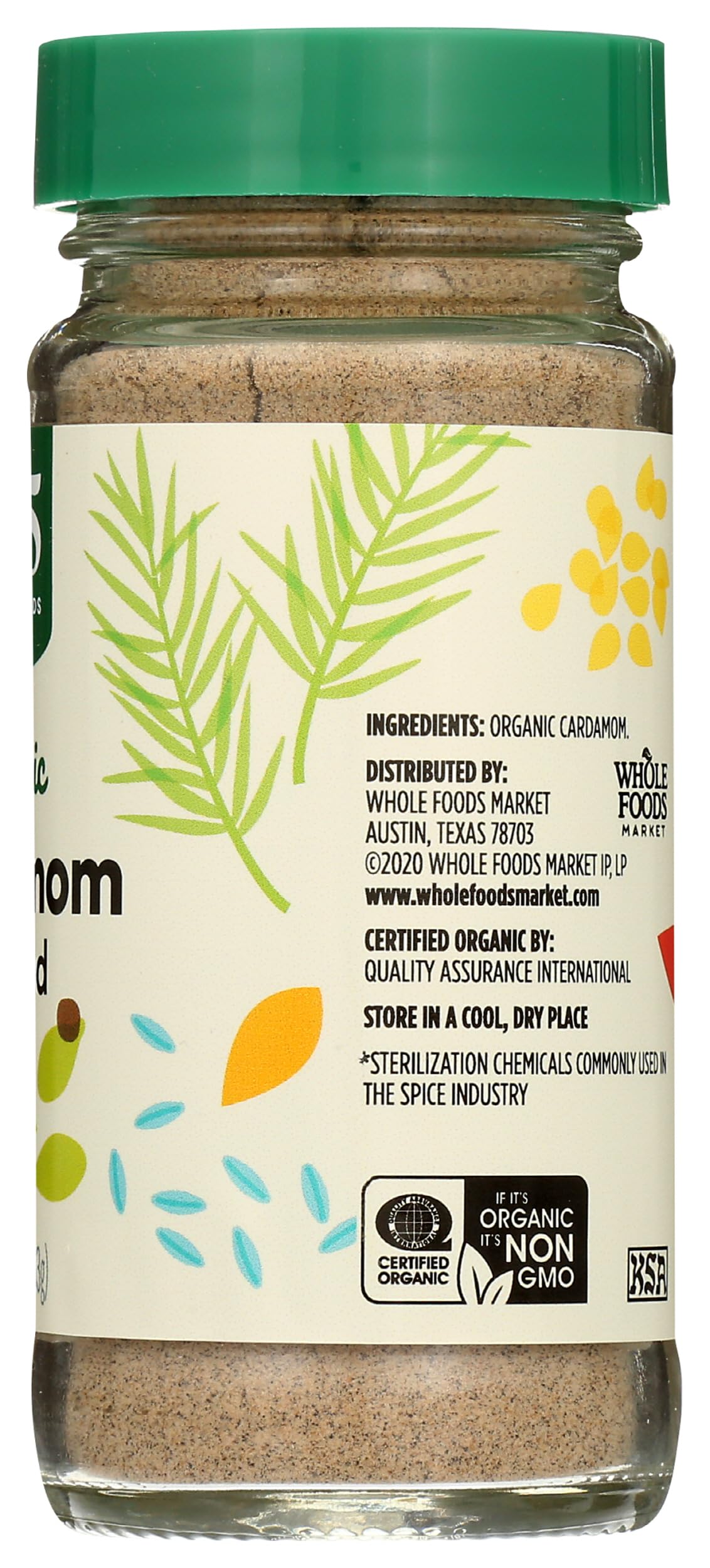 365 by Whole Foods Market Organic Ground Cardamom, 1.87 Ounce, Perfect for Baking and Cooking, Pack of 1