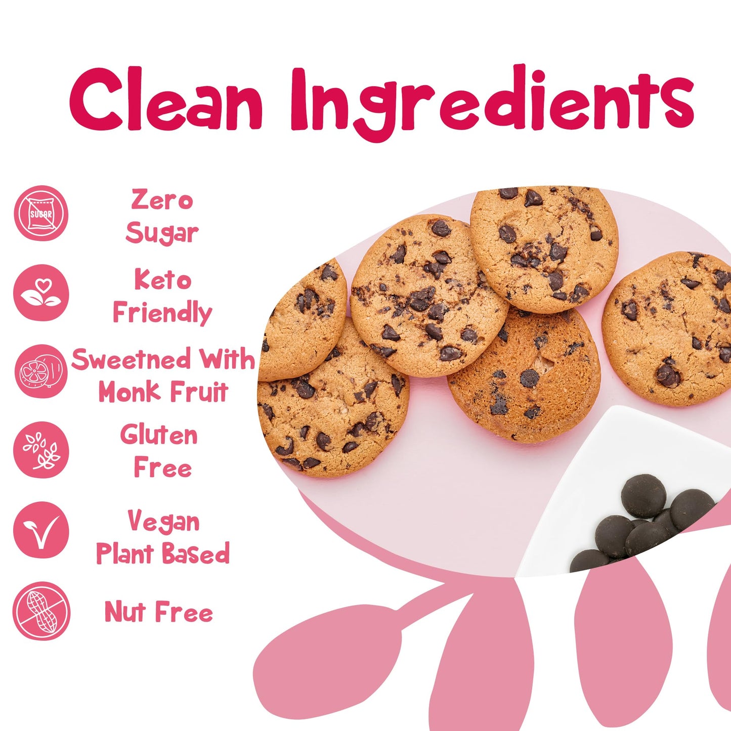 Bhu Foods Keto Chocolate Chips, Sugar Free, Vegan, Gluten Free, Low Carb, Clean Ingredients (Pack Of 2)