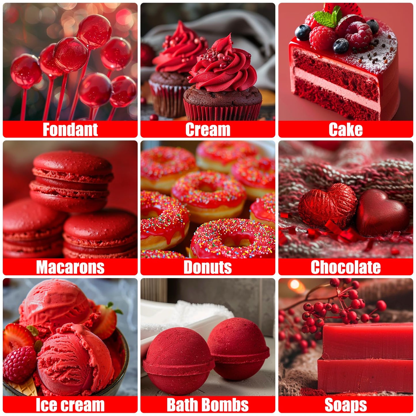 Oil Based Food Coloring For Chocolate - 50Ml Red Upgraded Edible Oil Based Food Dye For Cake Decorating, Baking, Candy Melts, Co