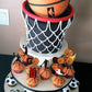 YCTHUNFISH 24 Pack Basketball Cupcake Toppers - Slam Dunk Cake Decorations for Baby Showers & Birthdays - 24-Basketball