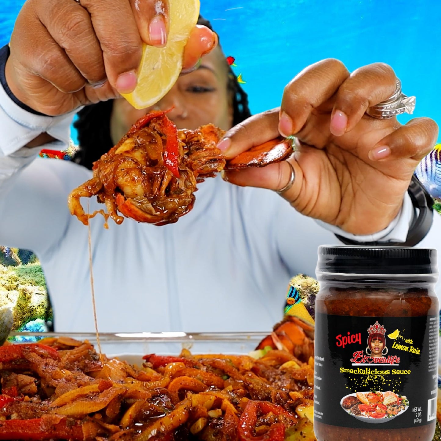 Smackalicious Seafood Sauce (Spicy) With Lemon Rain