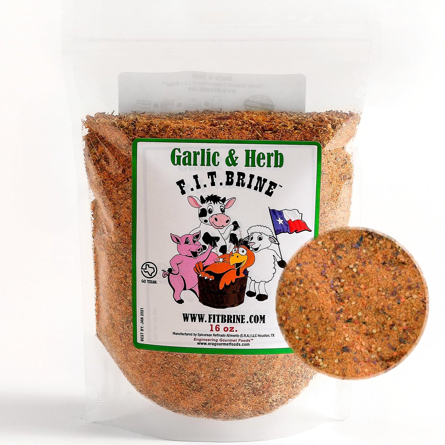 Flavor Infused Tenderizing (FIT) Brine - Garlic & Herb  16oz | enhanced Meat Tenderizer & Seasoning | Infuses Fresh  Authentic Flavor & Juicy Texture | All-Natural  Easy-to-Use for Chicken  Turkey  Lamb  Salmon & More! Quality Made in Texas.