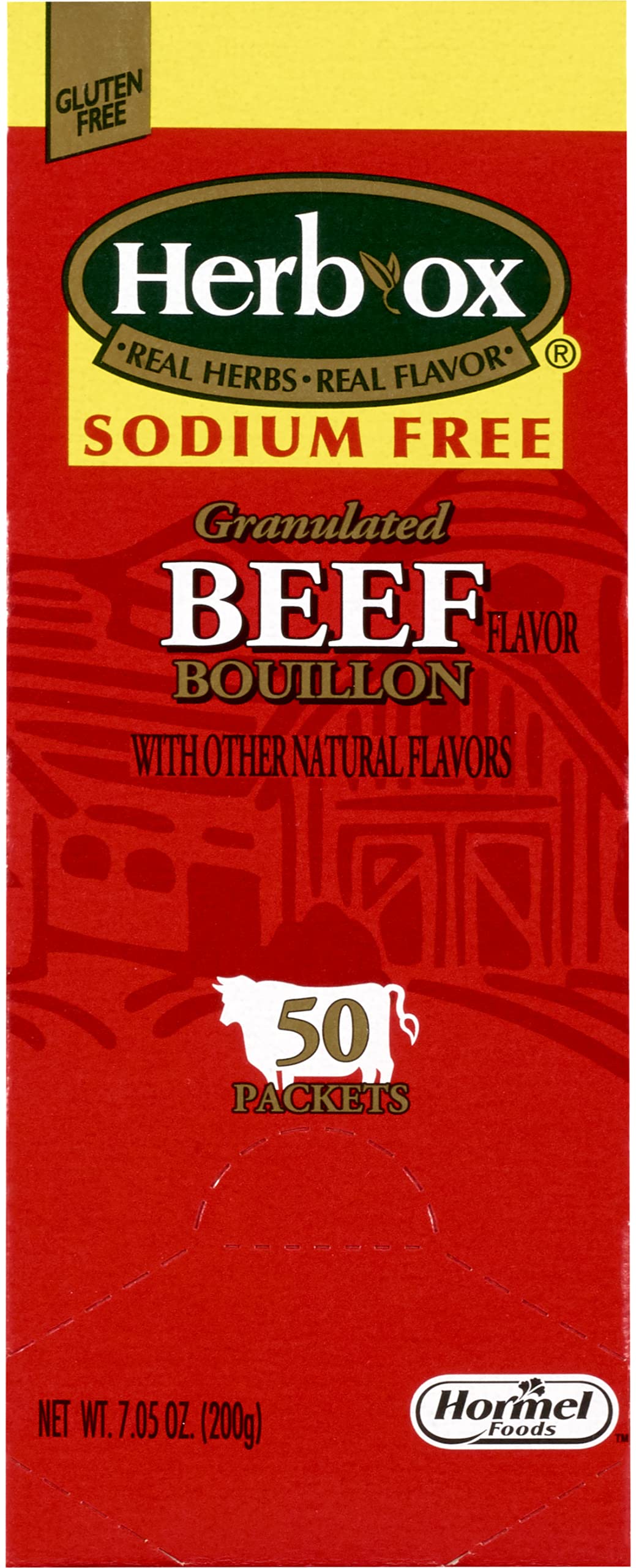 Herb-Ox Sodium Free Bouillon Bundle,`Beef And Chicken, 100 Total Packets