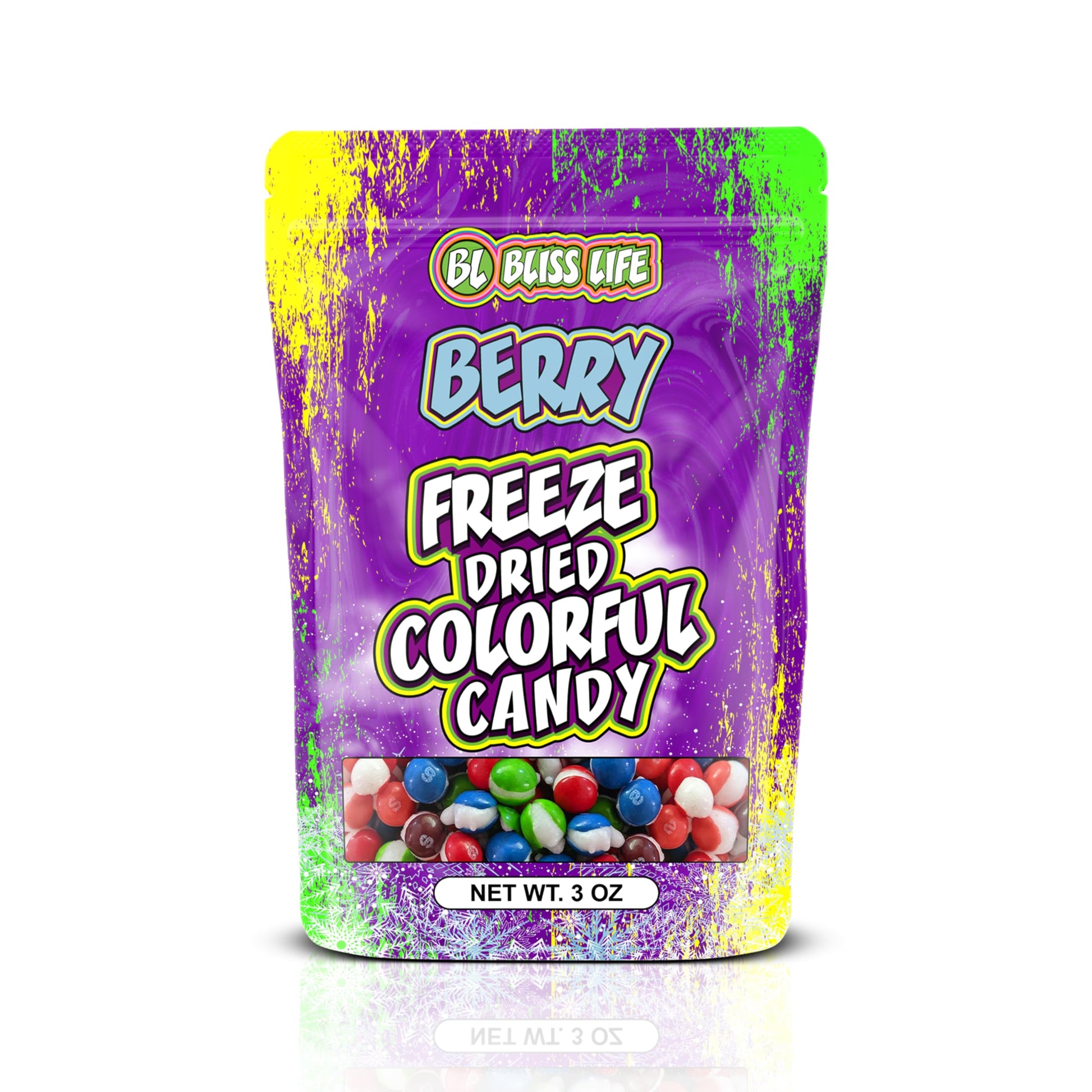 Bliss Life Freeze Dried Colorful Candy, Mixed Berry Sour Crunchy Sweet, For Parties, Classroom, Office, Goodie Bags, Snack for K