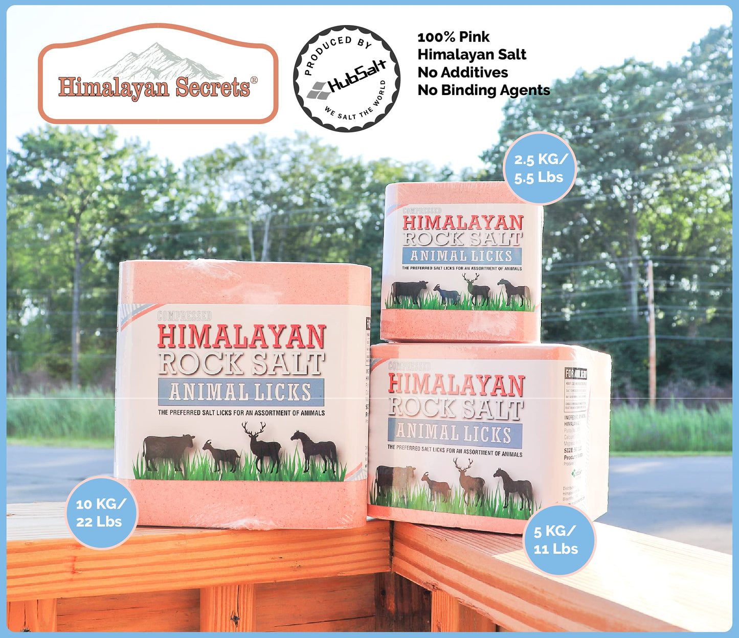 Himalayan Secrets Pink Salt Lick for Livestock & Wildlife, 5.5LB, Pure & Natural, Model CHRSAL