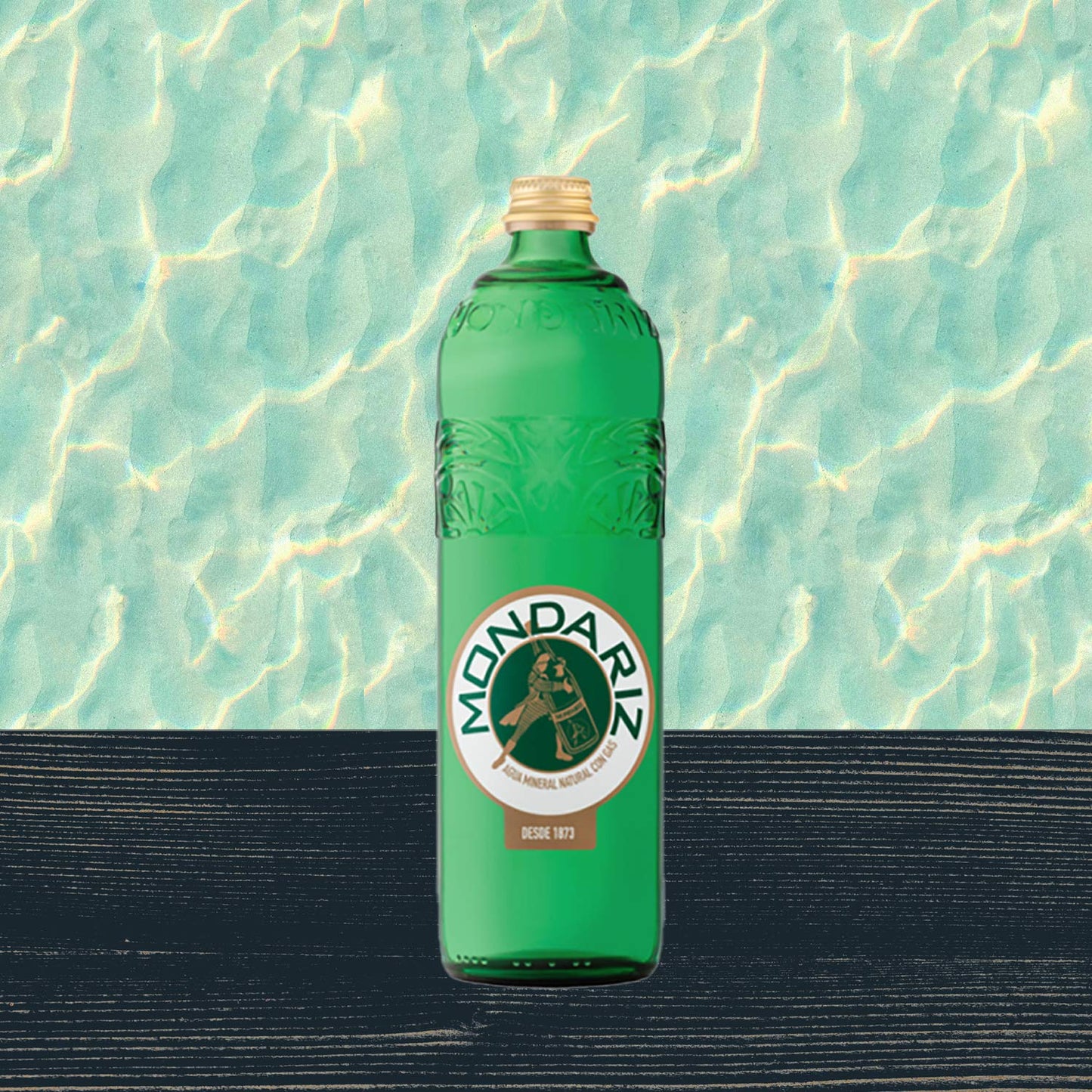 Mondariz Sparkling Natural Mineral Water, 750 mL (Pack of 12 Glass Bottles)