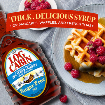 Log Cabin Sugar Free Syrup for Pancakes and Waffles, 24 oz
