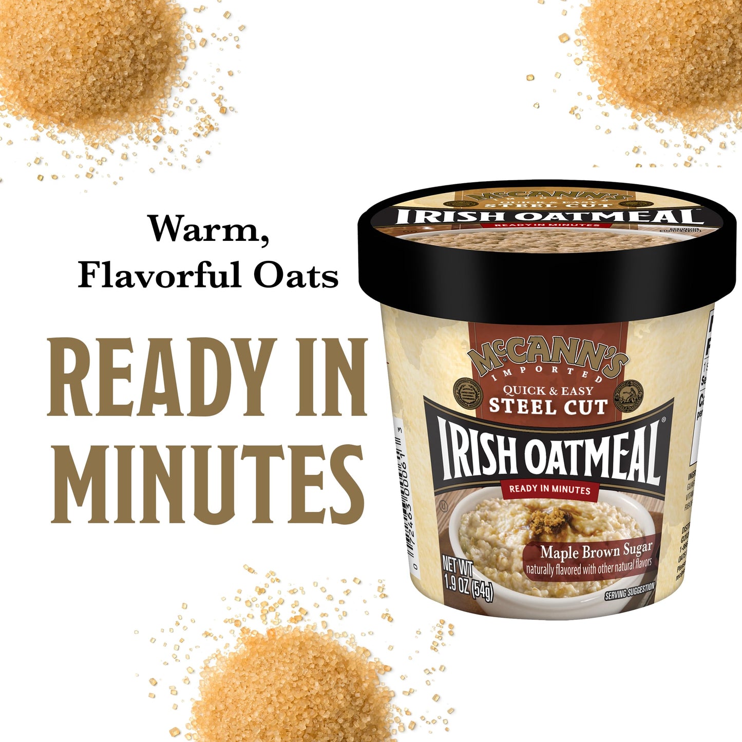 Mccann 'S Instant Oatmeal Cup, Maple Brown Sugar, 1.9 Ounce (Pack Of 12)