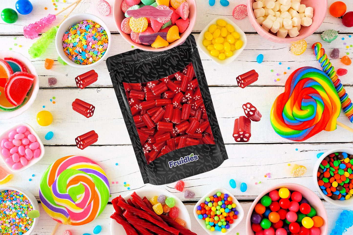 Fruidles Cherry Loaders Gummies, Sweet Chewy Licorice with Creamy Filling, 8 Ounce, Non-GMO
