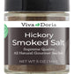 Viva Doria Hickory Smoked Sea Salt, Fine Grain, 5 oz Glass Jar