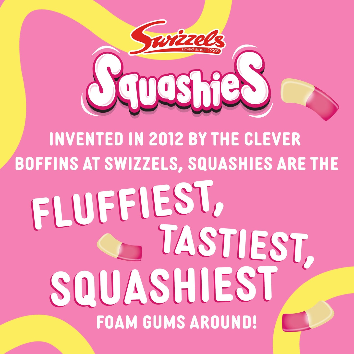 Swizzels Drumstick Squashies Rhubarb & Custard Flavour 120g (Pack of 6)