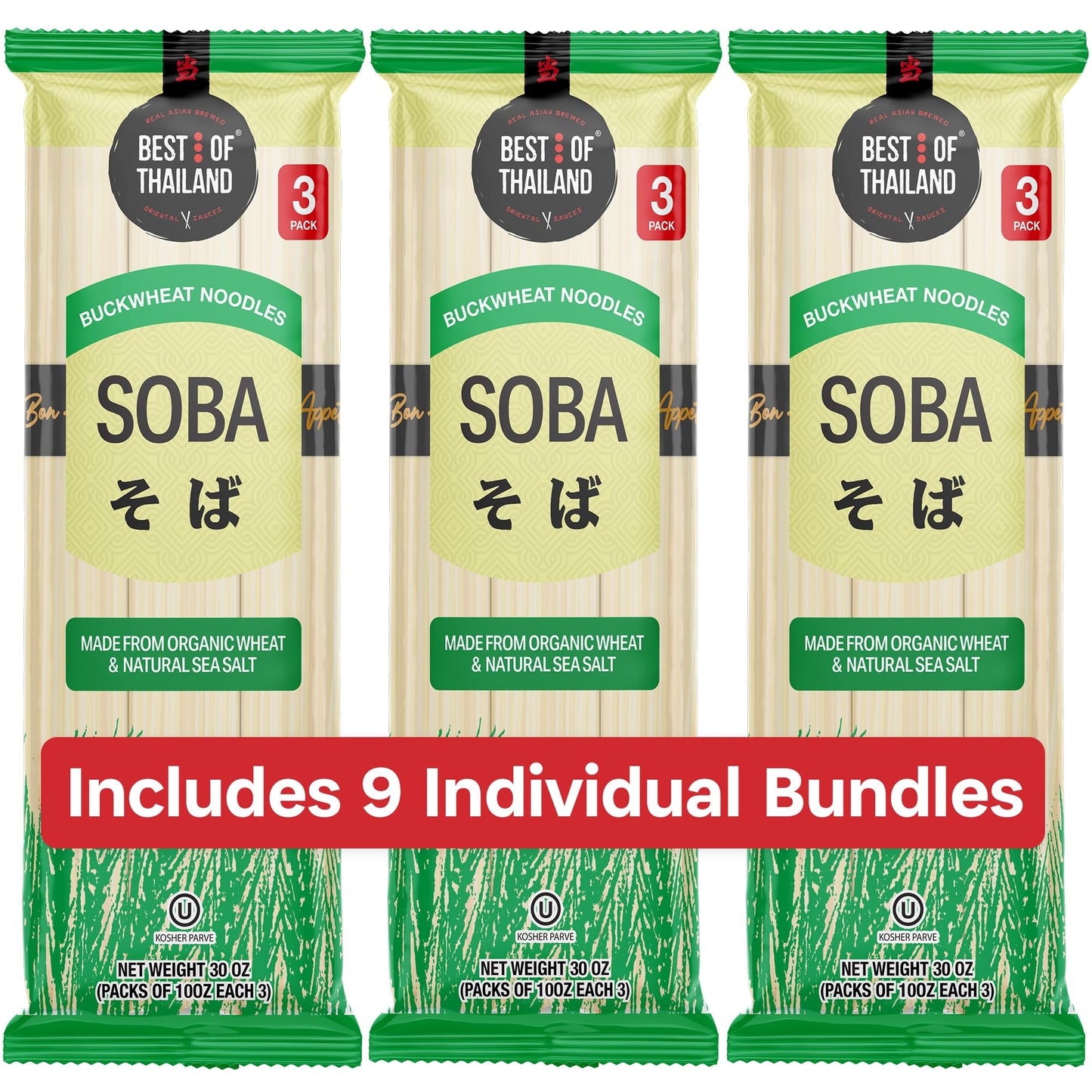 Best Of Thailand Noodles (3 Pack, Soba Buckwheat)