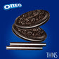 Oreo Thins Chocolate Sandwich Cookies, 12 Packs, 9.21 oz Each, Brown, Perfect for Snacking