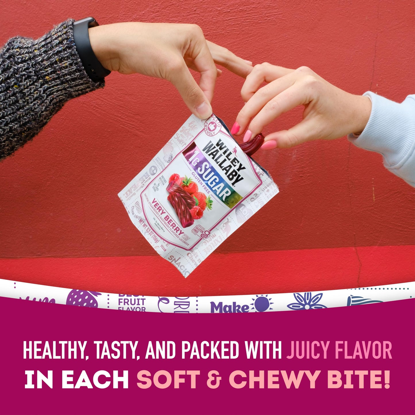 WILEY WALLABY Gourmet Soft & Chewy Licorice Candy Twists, Very Berry, Gluten Free, 5.5 Ounce (Pack of 3)