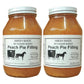 Amish Pie Filling No Sugar Added Peach- TWO 32 Oz Jars