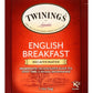 Twinings Decaffeinated English Breakfast Black Tea Individually Wrapped Bags, 25 Count (Pack Of 6), Flavourful, Robust, Enjoy Ho