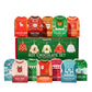 Thoughtfully  Holiday Hot Chocolate Mix Gift Set  Ugly Sweater Cocoa Sampler with 12 Flavored Packets Including Peppermint  Gingerbread  Rocky Road & More  Christmas Gift Box  Set of 12
