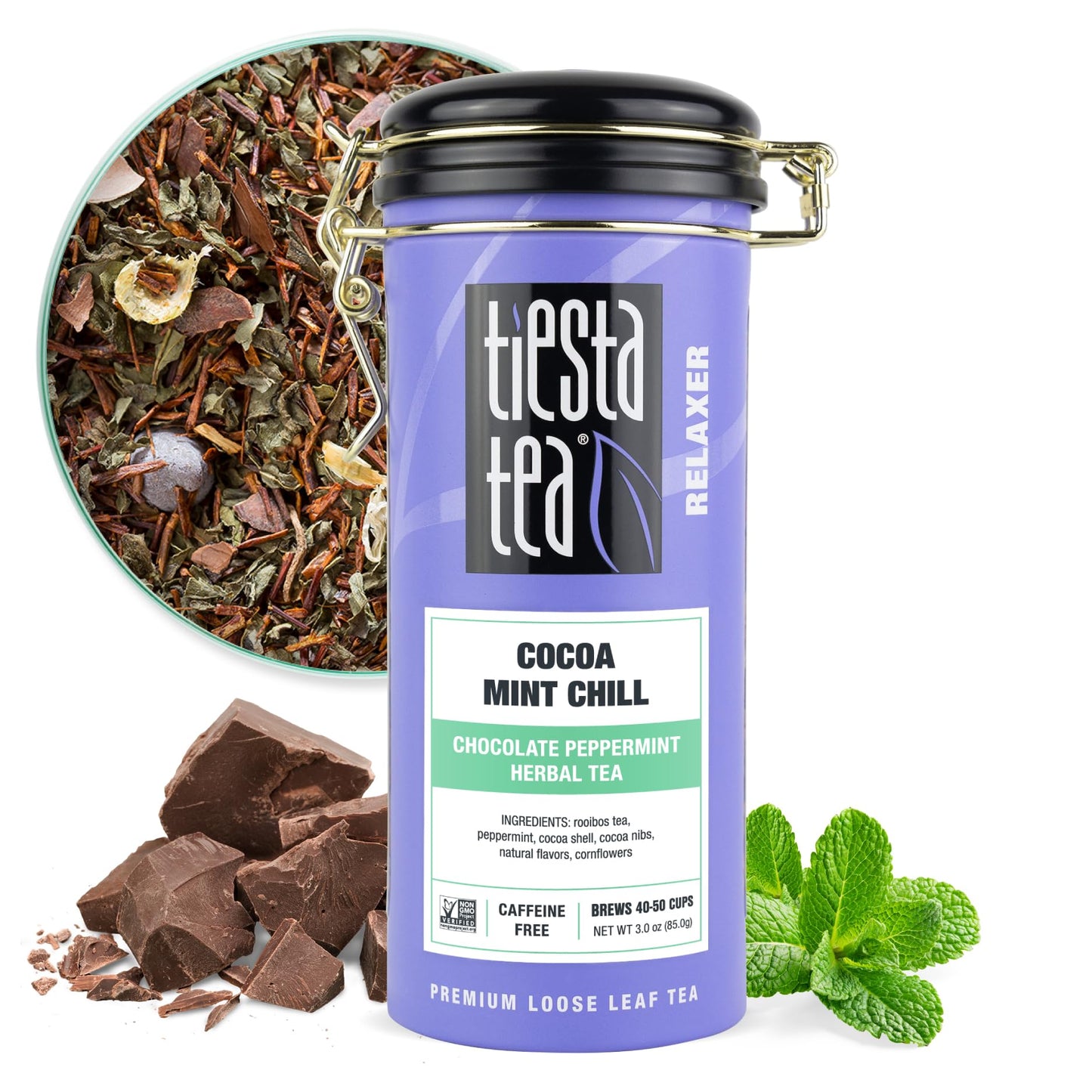 Tiesta Tea - Cocoa Mint Chill | Chocolate Peppermint Herbal Tea | Premium Loose Leaf Tea Blend | Non-Caffeinated Tea | Make Hot 