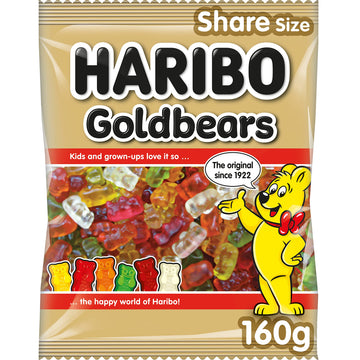Haribo Goldbears Share Size Bag Pouch, 160G