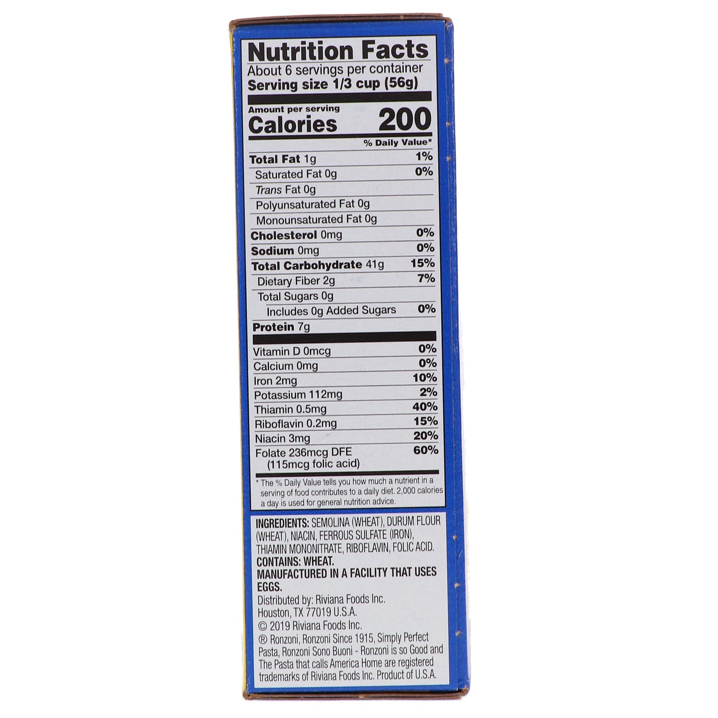 Ronzoni Pastina Enriched Macaroni Non GMO 12 Oz. Pack Of 3.