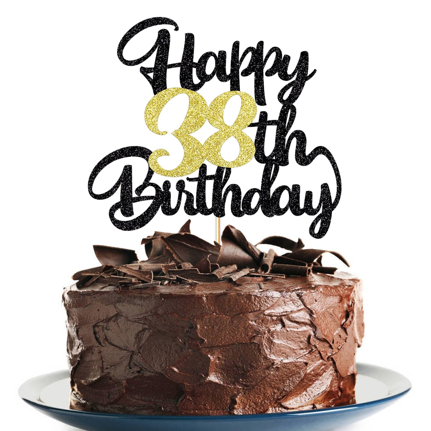 Klionjor 38Th Happy Birthday Cake Topper Happy Birthday Cake Decoration 38Th Birthday Party Decoration Gift Plugin (38)