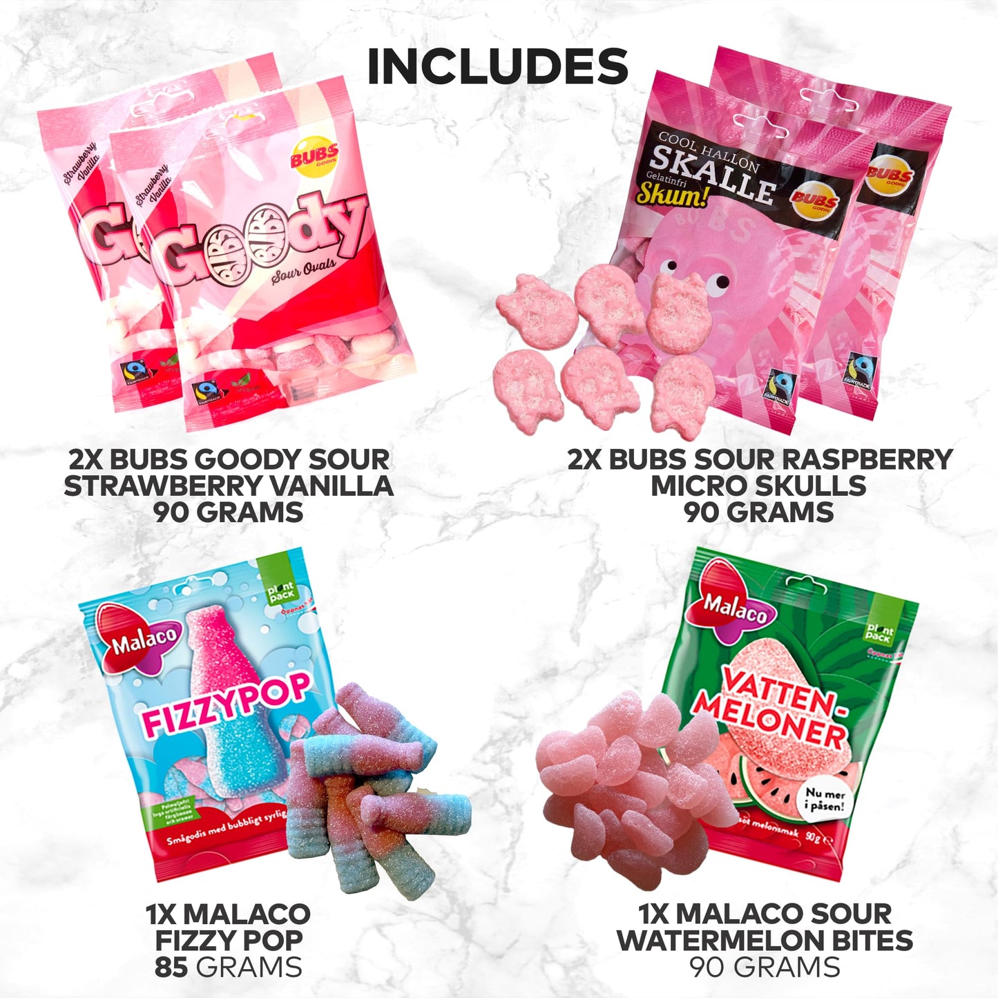 Swedish Candy Bubs Mix Sour And Sweet
