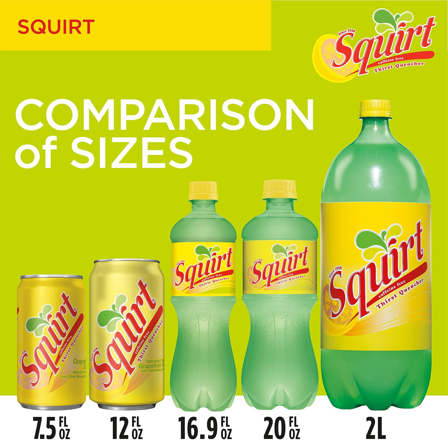 Squirt G fruit Soda, 12 Fl Oz Cans, 12 Pack, Refreshing Citrus Flavor