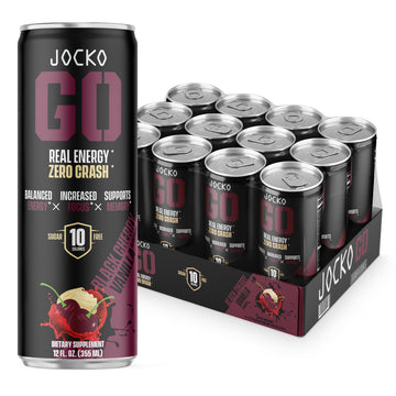 Origin Jocko GO Energy Drinks Sugar Free, KETO, Vitamin B12 & B6, 12 Fl Oz (Pack of 12), Dak Savage