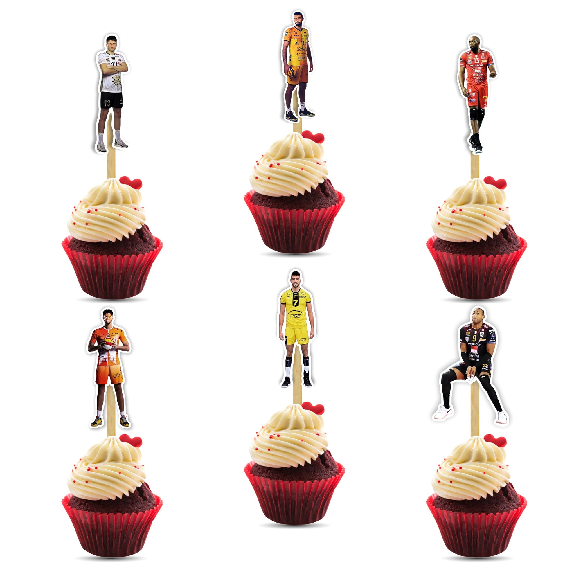 Seyal Volleyball Cupcake Topper