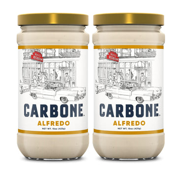 Carbone Classic Alfredo Pasta Sauce | Premium Quality Ingredients | Creamy Blend Of Parmesan And Romano Cheese | Low Carb, Glute