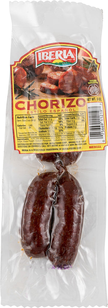 Iberia Chorizo Spanish Style Sausage, 5 Ounce, Pack of 1, Sausage