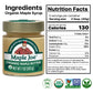 Maple Joe Organic Maple Butter Spread Made With 100% Natural Organic Grade A Syrup. Pure Cream Spread Sugar Candy Smooth & Creamy, Vegan, Fat-Free, Non-Gmo, Non-Dairy, Gluten Free & Kosher Certified. 7Oz / 200G. (1 Pack)