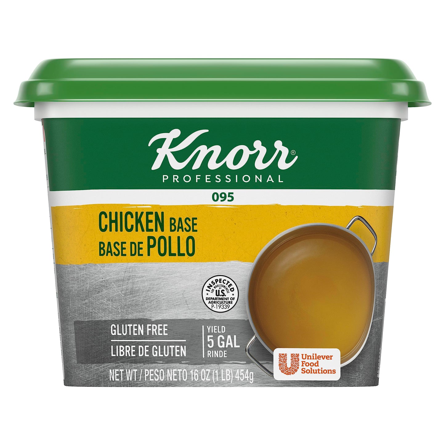 Knorr Professional Chicken Stock Base, Gluten Free, No MSG, 1 lb, Pack of 12