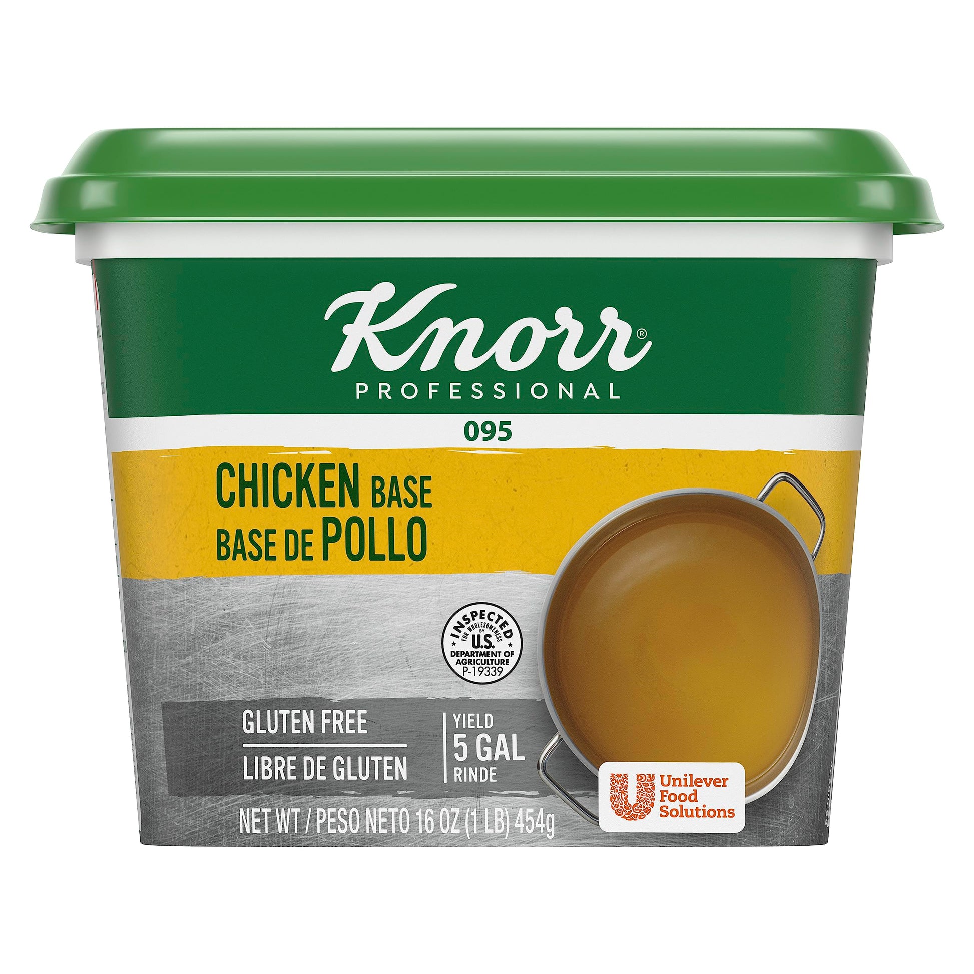Knorr Professional Chicken Stock Base, Gluten Free, No MSG, 1 lb, Pack of 12