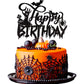 1 Pcs Halloween Happy Birthday Cake Topper Glitter Spooky Rip Zombie Hand Spider Bat Halloween Cake Pick For Halloween Theme Bab