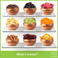 NUT CRAVINGS Gourmet Collection - Rosh Hashana & Shana Tova Dried Fruit & Mixed Nuts Gift Basket in Wooden Pear-Shaped Tray (9 A