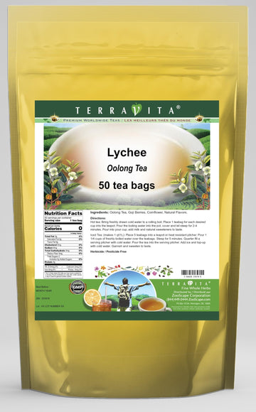 Lychee Oolong Tea (50 tea bags, ZIN: 531619)