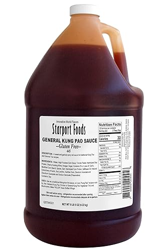 Starport Foods General Kung Pao Sauce - Gluten Free Vegetarian1 Gallon Net Wt 9 Lb 5 Oz (4.22Kg)