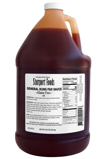 Starport Foods General Kung Pao Sauce - Gluten Free Vegetarian1 Gallon Net Wt 9 Lb 5 Oz (4.22Kg)