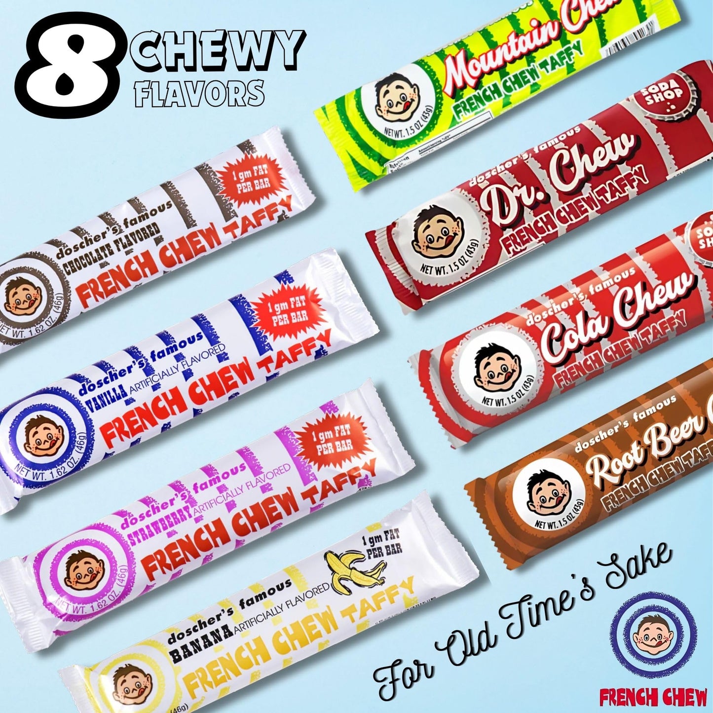 The Nutty Fruit House Doschers Vanilla French Chew Taffy Bars 24 Count