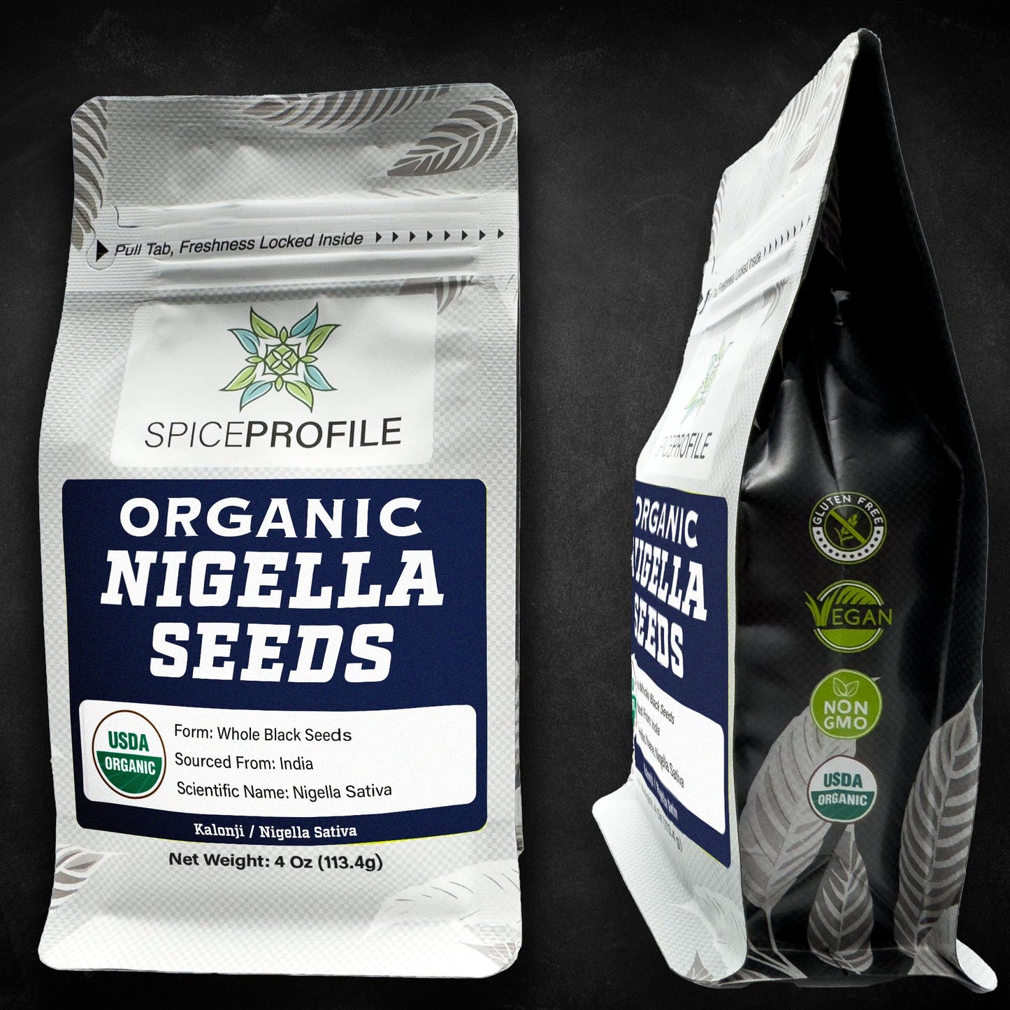 Spice Profile Usda Organic Nigella Seeds, Lab Tested For Heavy Metals, Resealable 4 Oz Pouch, Kalonji, Semillas De Nigella