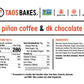 Taos Bakes - Coffee + Dark Chocolate - Breakfast Bar - 8G Of Protein, 6G Fiber, & Gluten Free - Healthy Snack For Mature-Themeds - Filled With Pine Nuts, Almonds, Chocolate, & Chia Seeds - 12 Pack, 1.8Oz Ea