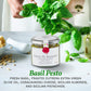 Frantoi Cutrera Basil Pesto Sauce, Creamy Italian Spread, 6.7 oz Jar, Pack of 4
