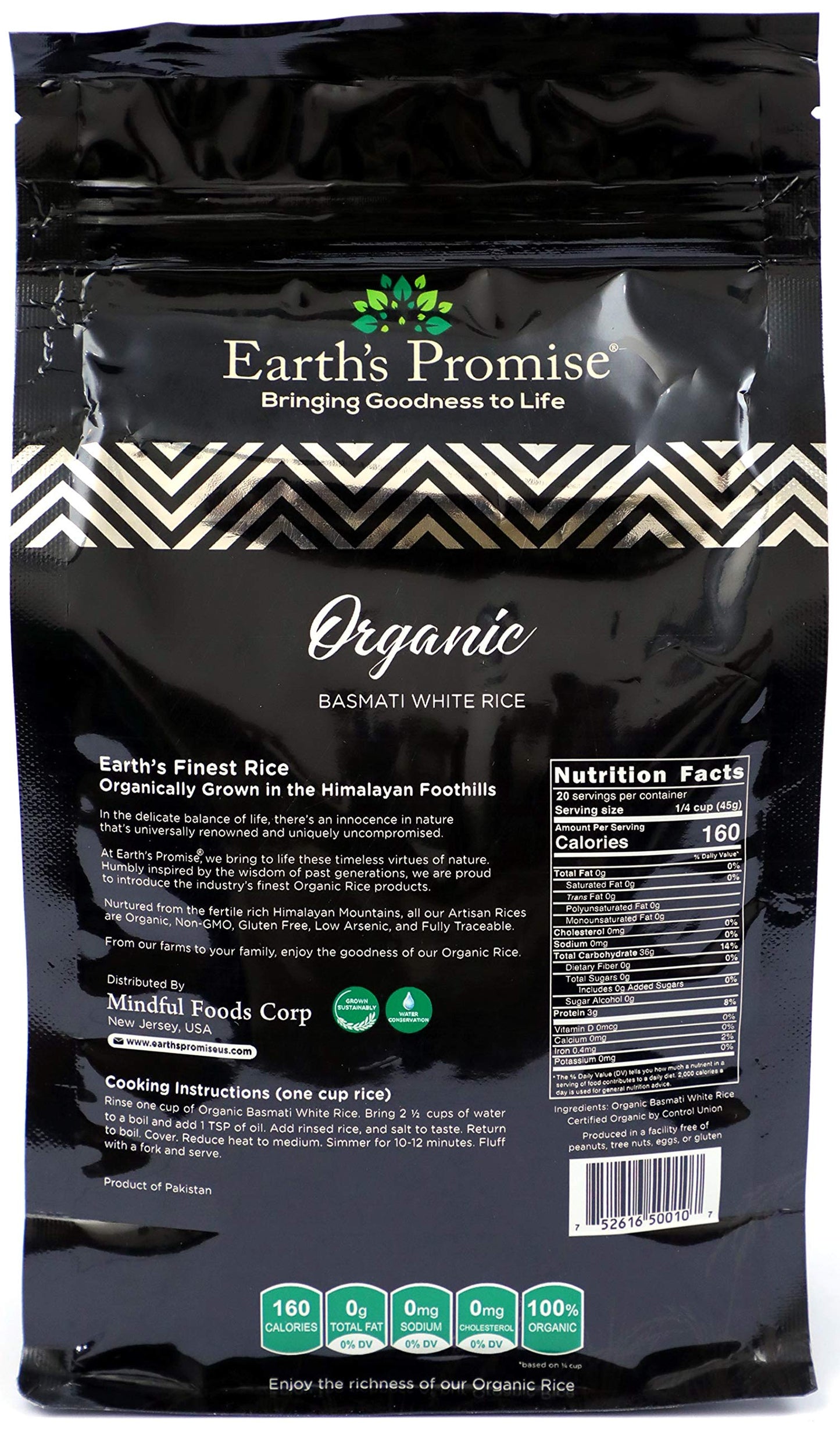 Organic Earth'S Promise Rice (Basmati White, 32 Oz (2Lb) - 5 Pack)