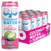 C2O - Coconut Water With Ginger, Lime, & Turmeric (12 Pack) - Made With Fresh Coconut Water - Plant Based - Non Gmo - Canned Water - Natural Hydration, Electrolytes, & Potassium - 12 Cans, 17.5 Fl Oz