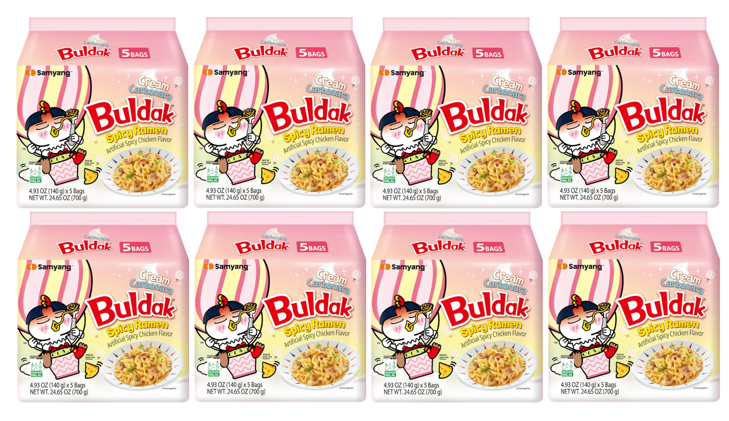 Kf Goodies Korean Ramen Variety Pack Gift Box (40 Count) – Spicy Buldak Noodle Assortment For Birthdays, College Care Packages, Office Snacks, And Gift Baskets