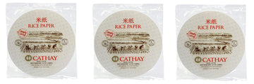 Cathay Fresh Spring Roll Rice Paper Wrappers, Rice Paper Wrappers For Fresh Roll-30 Sheets Each, Non-Gmo, Low Carb, Vietnamese S